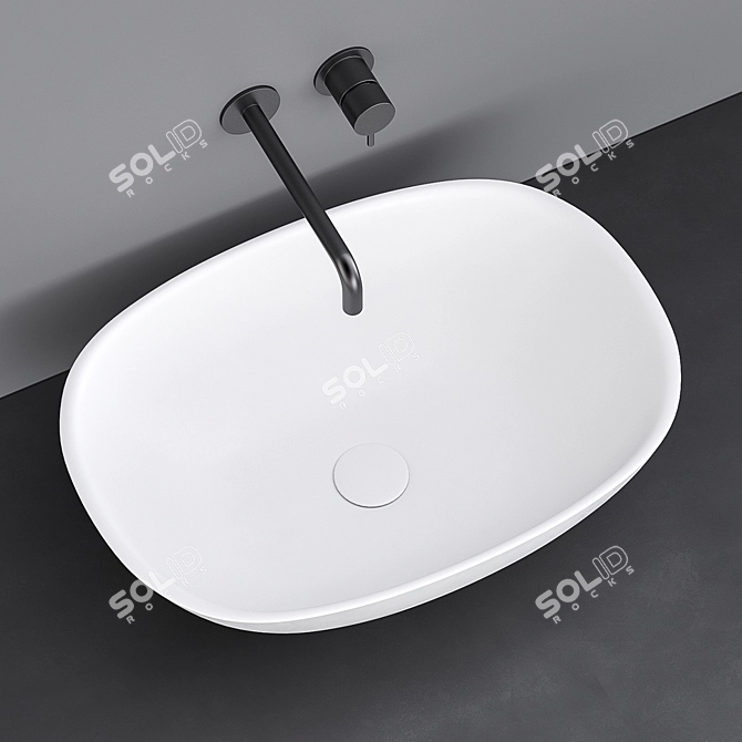Vallone Positano: Elegant Sink & Mixer 3D model image 4