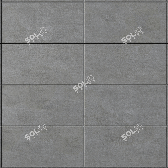 Savoy Anthracite Concrete Wall Tiles 3D model image 2