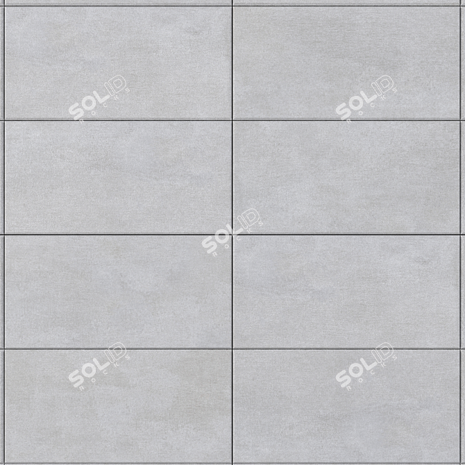 Savoy Grey Concrete Wall Tiles: Multi-Texture, 30x60 cm 3D model image 2