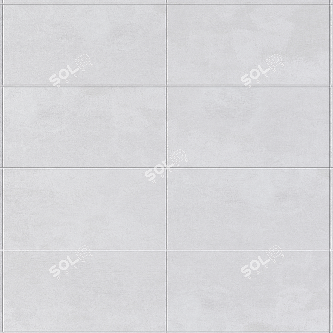 Modern Concrete Wall Tiles 3D model image 2