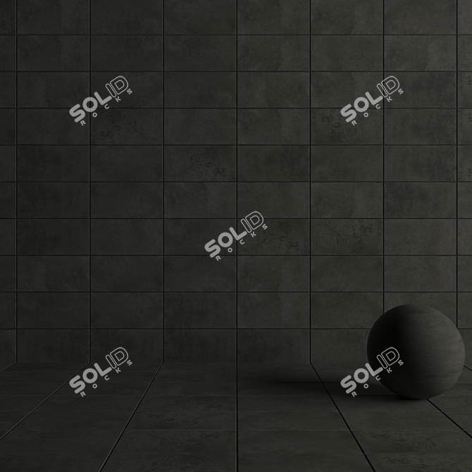 Suite Anthracite Concrete Wall Tiles 3D model image 4