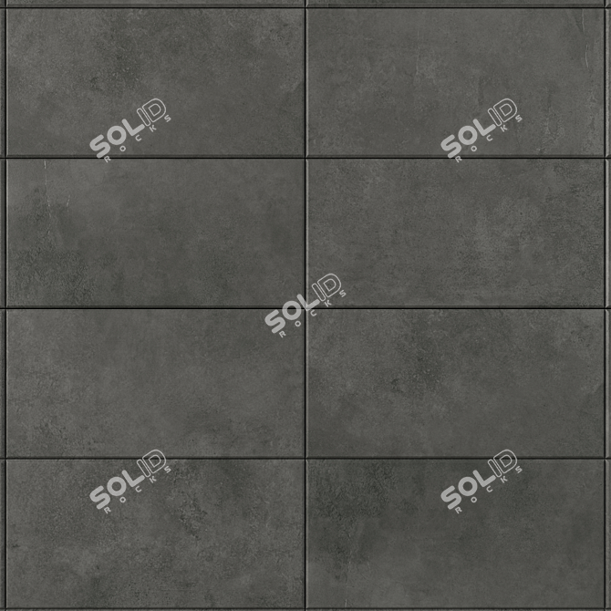 Anthracite Concrete Wall Tiles - Suite Collection 3D model image 2