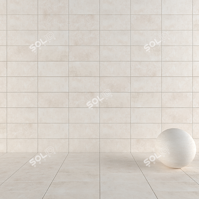 Concrete Suite Bianco Wall Tiles 3D model image 1