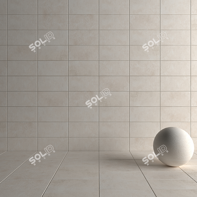 Concrete Suite Bianco Wall Tiles 3D model image 4