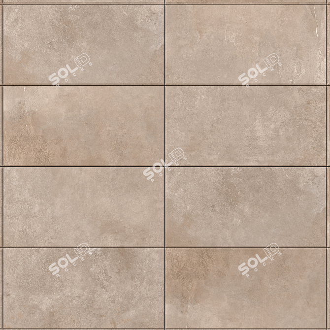 Modern Concrete Wall Tiles 3D model image 2