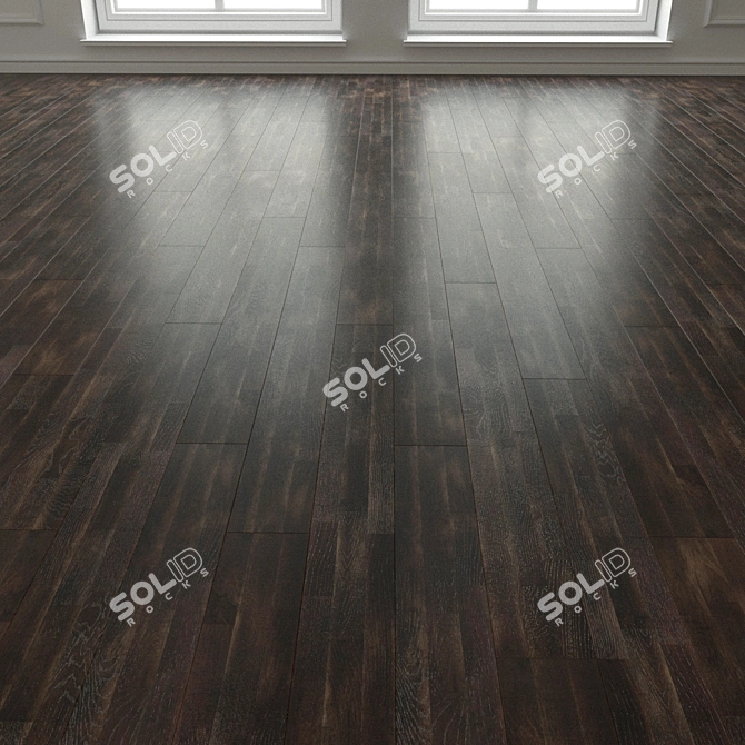 Title: Ebony Wind Parquet Tiles 3D model image 3