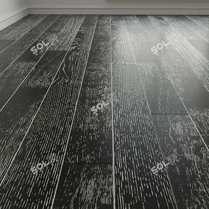 Rumba Oak Lava Brush Laminate Parquet 3D model image 1