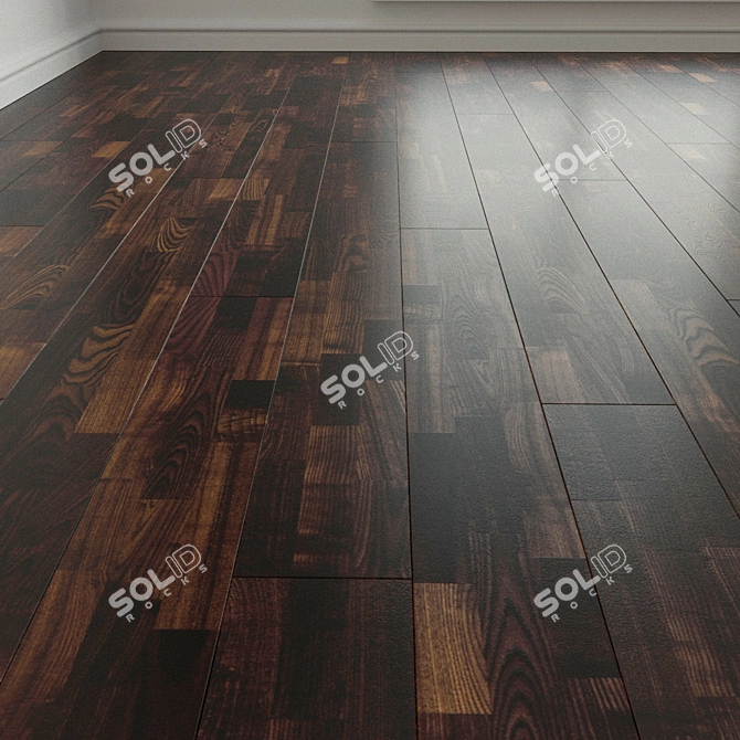 Ash Cognac Laminate Parquet 3D model image 1