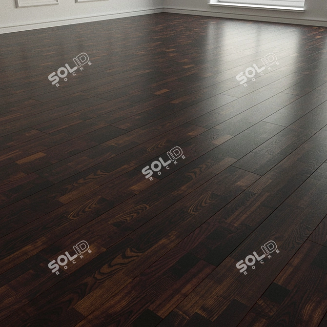 Ash Cognac Laminate Parquet 3D model image 2