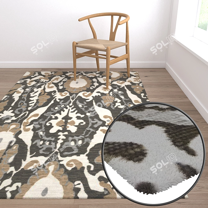 Luxury Carpet Set: Versatile Textures 3D model image 5