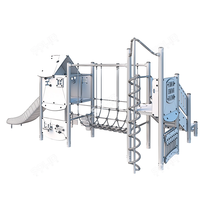 Dual Tower - Mesh and Staircase - 5 Level 3D model image 10