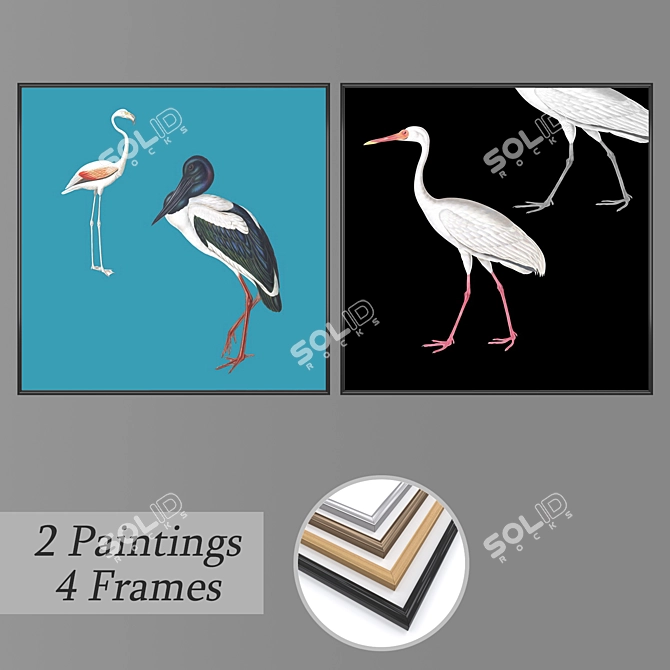 Multiframes Wall Art Set 3D model image 1