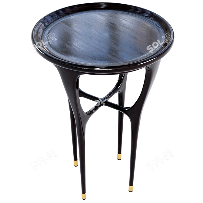 Minimalist Round Side Table 3D model image 2