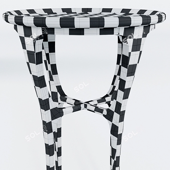 Minimalist Round Side Table 3D model image 3