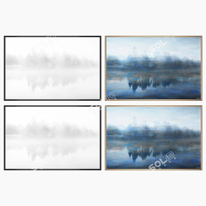 Elegant Wall Art Set 3D model image 2