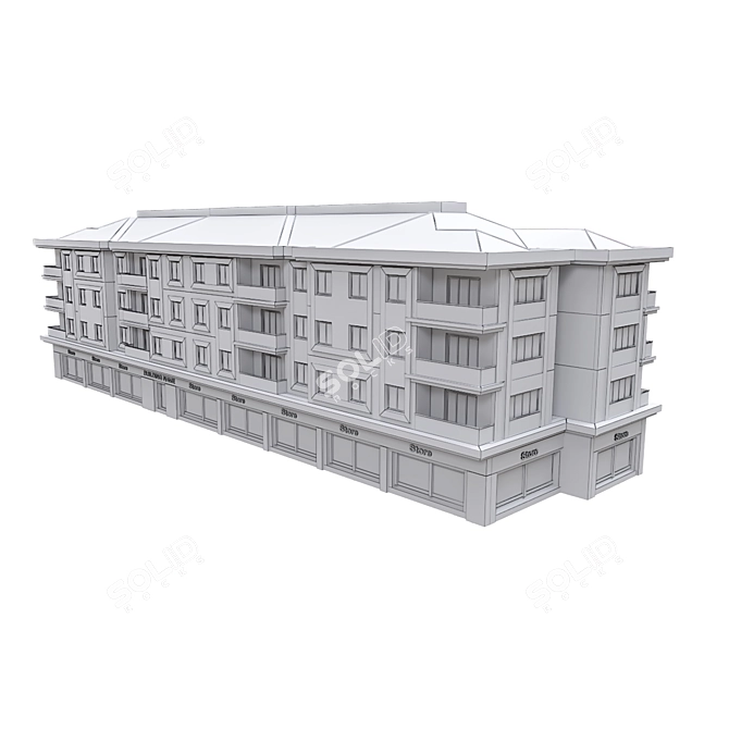 Modern Residential Building 29: Detailed 3D Model 3D model image 5