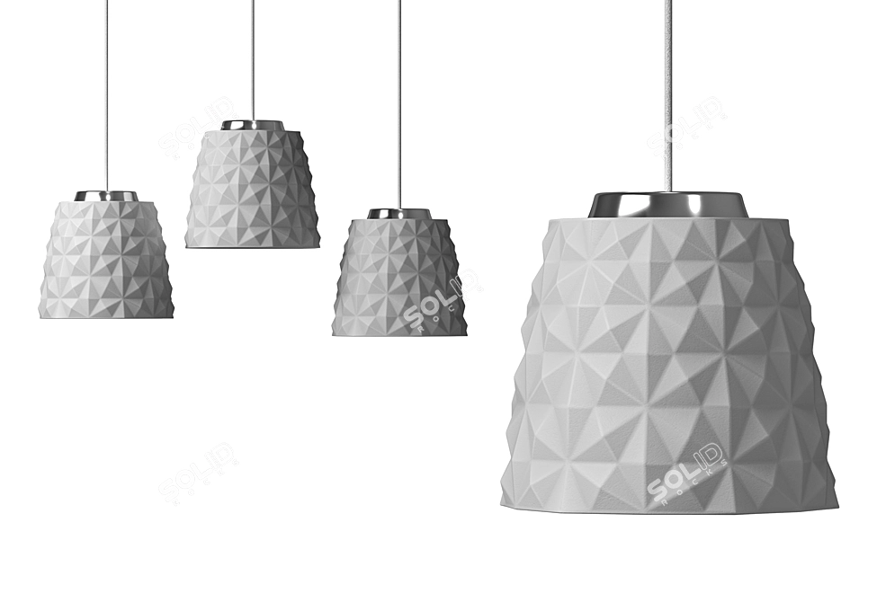 Modern Ceramic Pendant Light Kit 3D model image 2