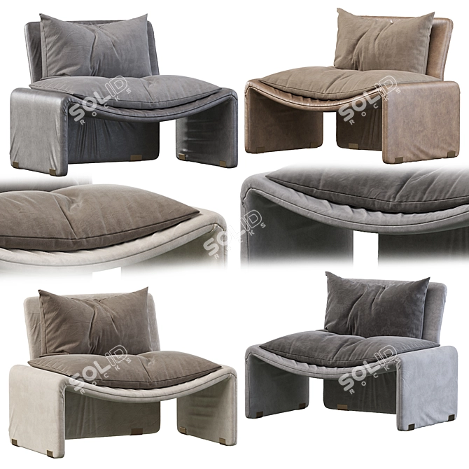 Luxury Aston Martin Armchair 3D model image 1