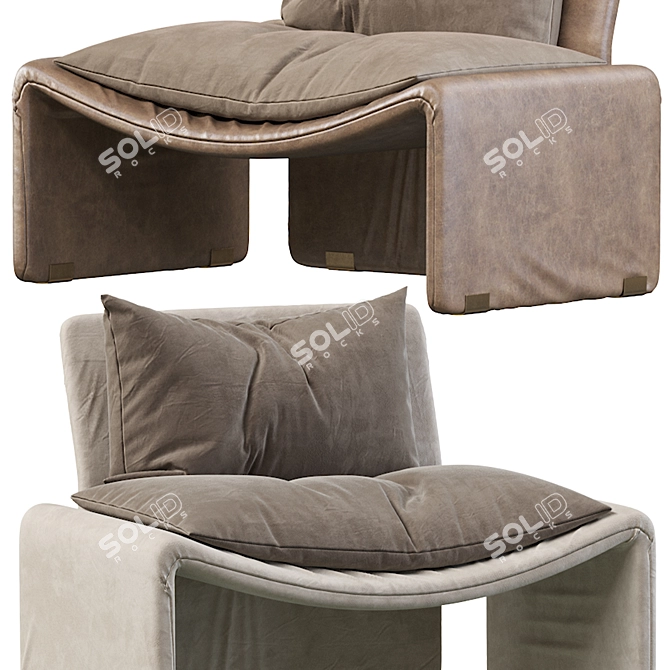 Luxury Aston Martin Armchair 3D model image 4