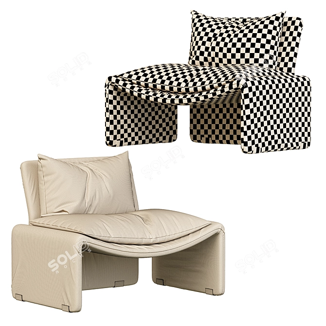 Luxury Aston Martin Armchair 3D model image 5