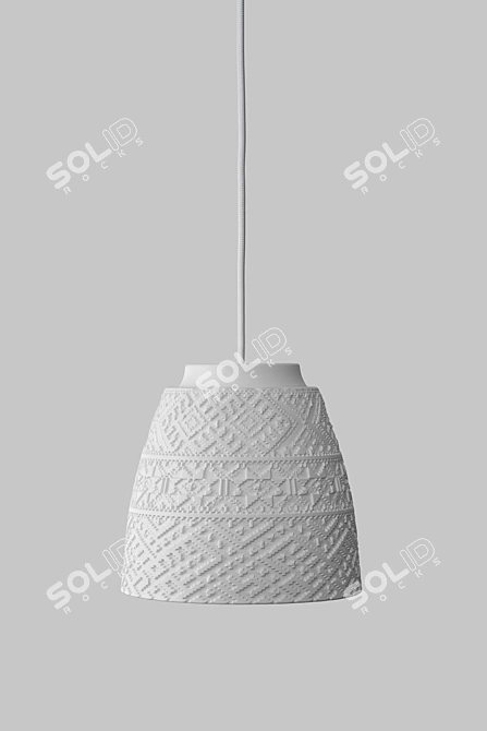 Title: Slavyanskiy Kod Vk20 | Ethnically-inspired Ceramic Pendant Light 3D model image 1