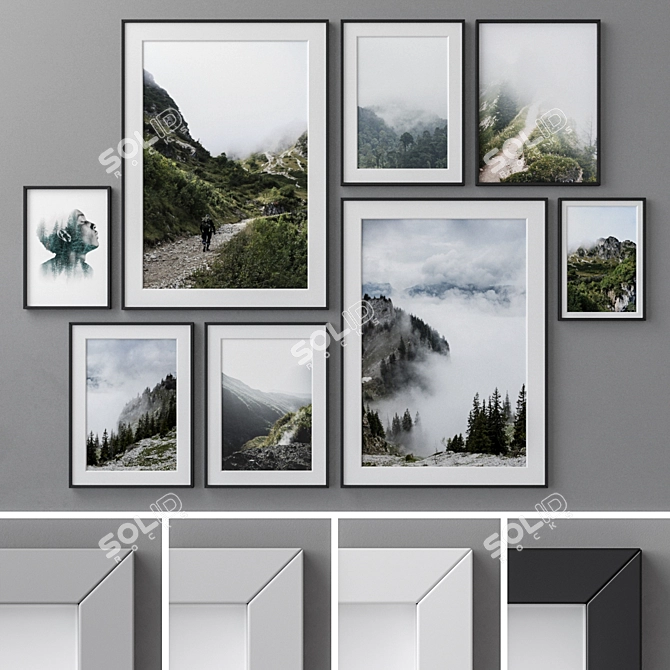 Versatile Frame Set - 4 Colors, Multiple Sizes 3D model image 1