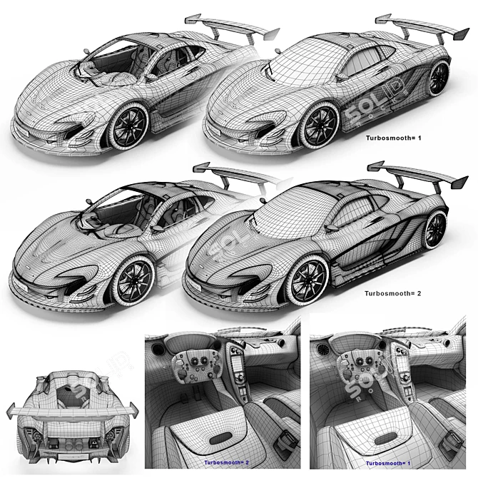 Ultimate Performance: McLaren P1 3D model image 5