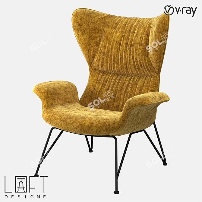 LoftDesign Armchair 10837: Stylish and Comfortable 3D model image 1