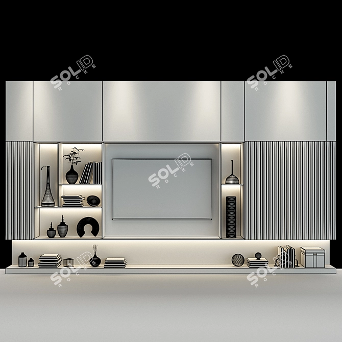 Slimline TV Wall Mount 163 3D model image 2