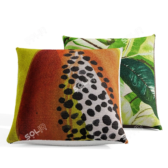 Dikeledi Cushion: Vibrant Style for Modern Presentations 3D model image 1