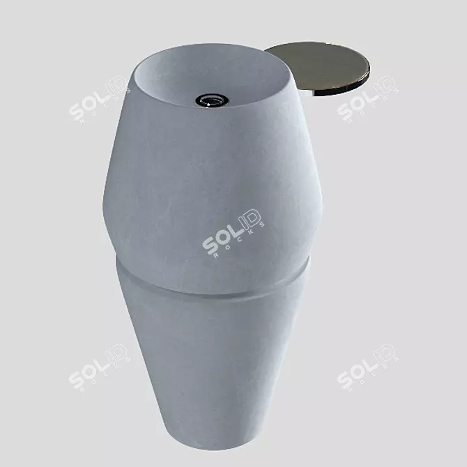 Eternal Stone Freestanding Washbasin 3D model image 1