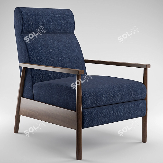 Ramsay Manual Recliner: Ultimate Comfort 3D model image 1