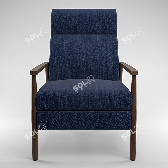 Ramsay Manual Recliner: Ultimate Comfort 3D model image 2