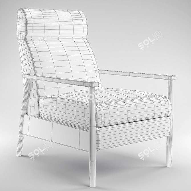 Ramsay Manual Recliner: Ultimate Comfort 3D model image 4