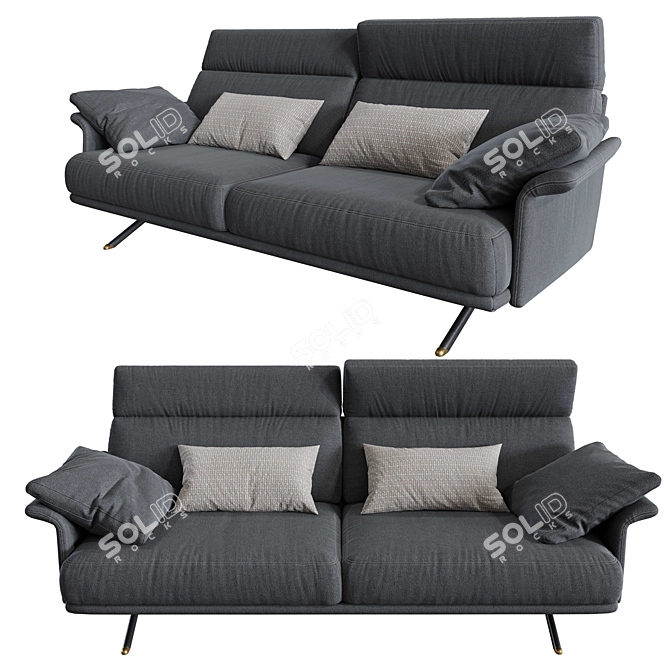 Modern Verzelloni Nilson Sofa: Stylish Comfort for Your Home 3D model image 1