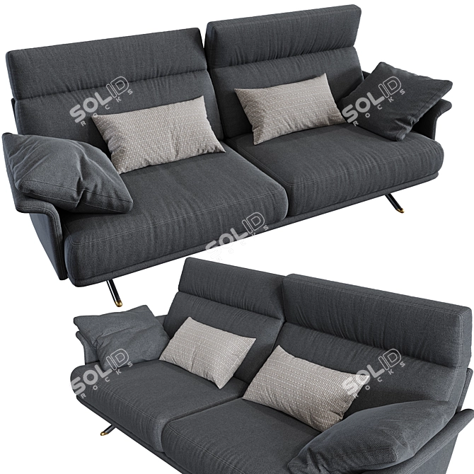 Modern Verzelloni Nilson Sofa: Stylish Comfort for Your Home 3D model image 2