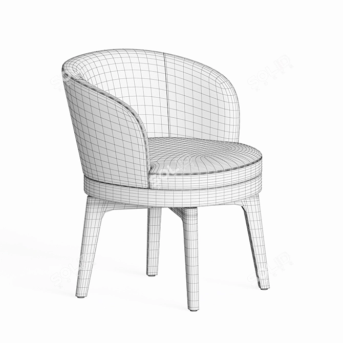 Fendi Casa Doyle Dining Chair: Elegant and Stylish Seating 3D model image 4