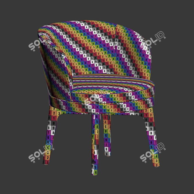 Fendi Casa Doyle Dining Chair: Elegant and Stylish Seating 3D model image 5