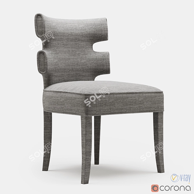 Luxury Gaia Dining Chair 3D model image 1