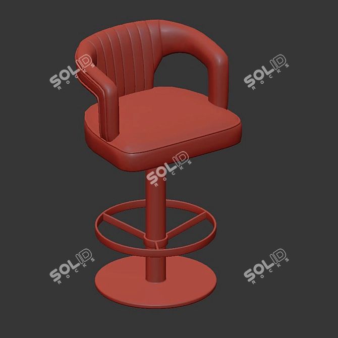 Elegant Karoo II Counter Stool 3D model image 2