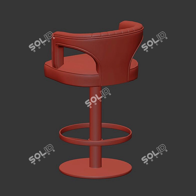 Elegant Karoo II Counter Stool 3D model image 3