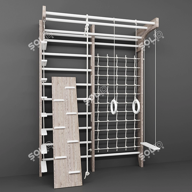 Swedish Top-Notch Gym Equipment 3D model image 1