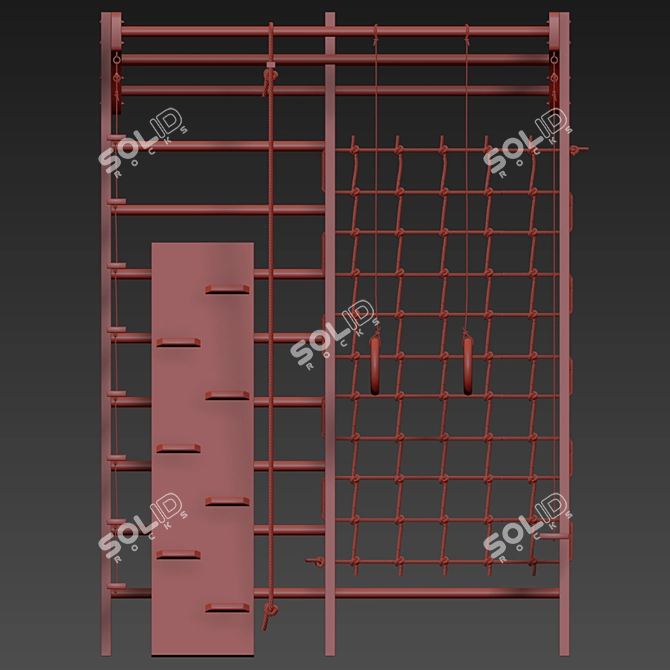 Swedish Top-Notch Gym Equipment 3D model image 2