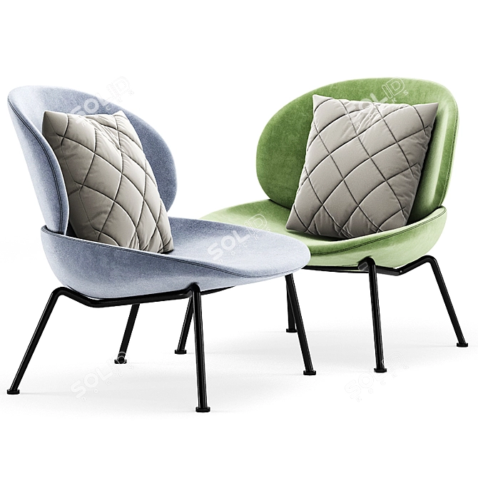 Tellin Lounge Chair: Modern Comfort and Style 3D model image 2