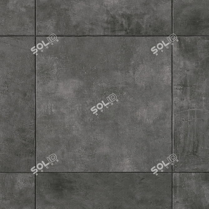 Urban Chic: ARES Black Concrete Wall Tiles 3D model image 2