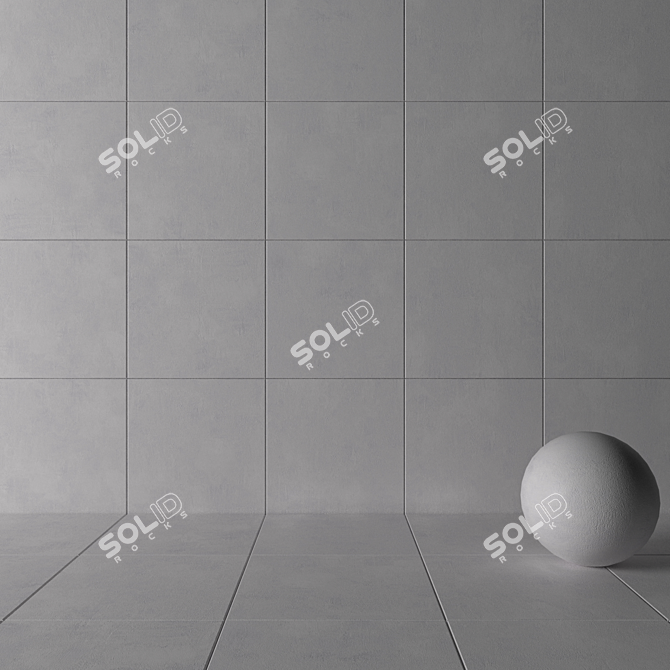 Ares Ice Concrete Wall Tiles 3D model image 3