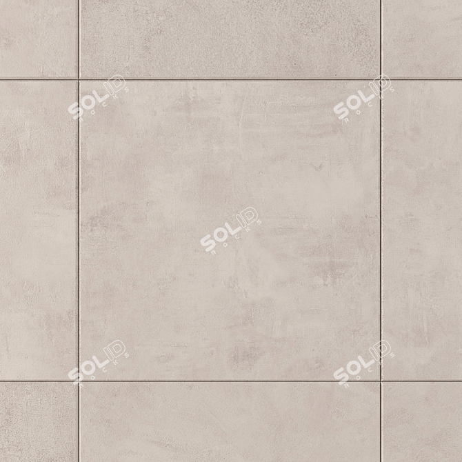 Ares Ivory Concrete Wall Tiles: Modern & Versatile 3D model image 2