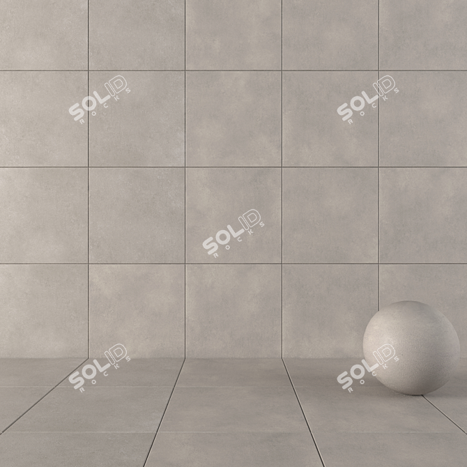 CORE Fume Concrete Wall Tiles Set 3D model image 1