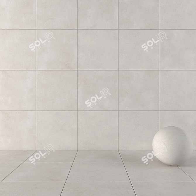 CORE Grey Concrete Wall Tiles 3D model image 1