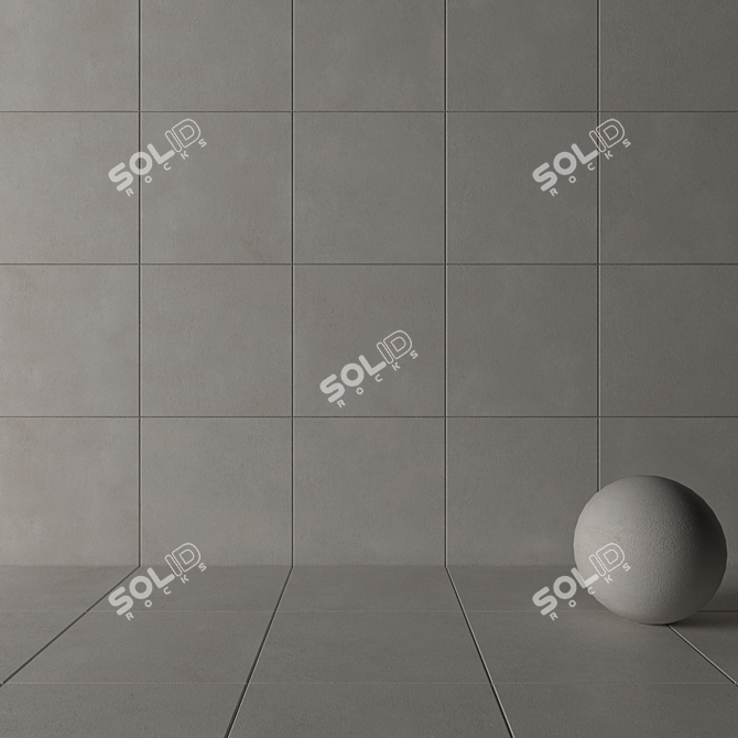 CORE Grey Concrete Wall Tiles 3D model image 3